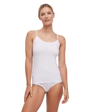 Bras & Tops Dama Falke Top Round-neck Daily Climate Control Albi | 1583BPQXN