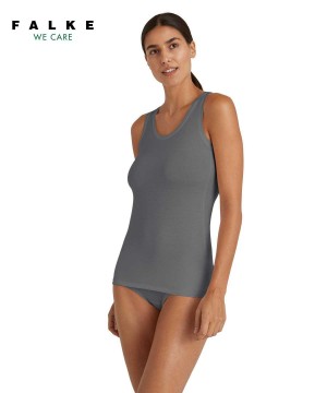 Bras & Tops Dama Falke Top Round-neck Daily ClimaWool Gri | 1703KAWHU