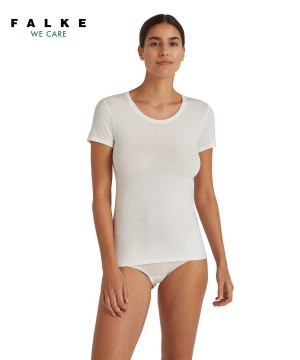 Camasa Dama Falke T-Shirt Round-neck Daily ClimaWool Albi | 7059JSUWG