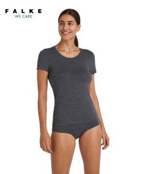 Camasa Dama Falke T-Shirt Round-neck Daily ClimaWool Gri | 4591HELRT
