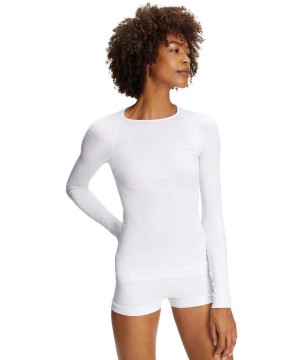 Cămașă Cu Mânecă Lungă Dama Falke Long sleeve shirt Warm Albi | 4097GRBYZ