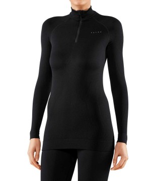 Cămașă Cu Mânecă Lungă Dama Falke Long sleeve shirt Maximum Warm Negrii | 1985HNMTV