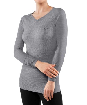 Cămașă Cu Mânecă Lungă Dama Falke Long sleeve shirt Wool-Tech Light Gri | 4581OSXUY