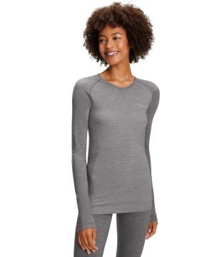 Cămașă Cu Mânecă Lungă Dama Falke Long sleeve shirt Wool-Tech Light Gri | 8165NHLKE