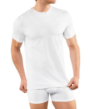Cămașă Cu Mânecă Scurtă Barbati Falke 2-Pack T-Shirt Round-neck Daily Comfort Albi | 8067CIQYW