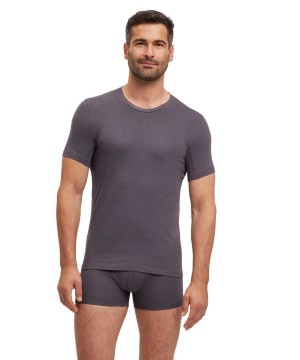 Cămașă Cu Mânecă Scurtă Barbati Falke T-Shirt Round-neck Daily Climate Control Gri | 1583INWXO