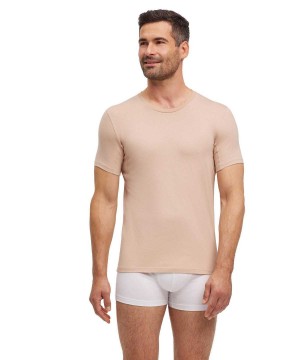 Cămașă Cu Mânecă Scurtă Barbati Falke T-Shirt Round-neck Daily Climate Control Maro | 2074TEMNL