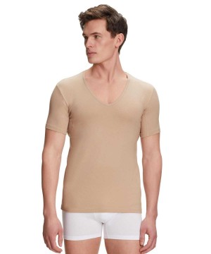 Cămașă Cu Mânecă Scurtă Barbati Falke T-Shirt V-neck Daily Climate Control Maro | 0653XIBMQ
