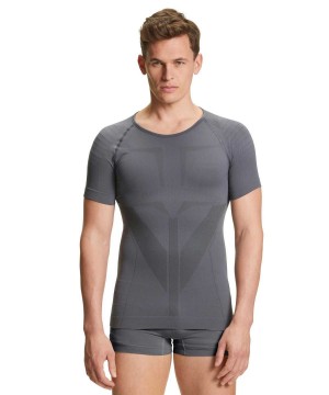 Cămașă Cu Mânecă Scurtă Barbati Falke T-Shirt Warm Negrii | 8245NBVMS