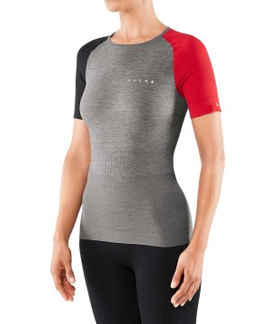 Cămașă Cu Mânecă Scurtă Dama Falke Impulse Running T-Shirt Round-neck Gri | 7425CYHBM