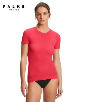 Cămașă Cu Mânecă Scurtă Dama Falke T-Shirt Ultralight Cool Rosii | 6783MWRPI