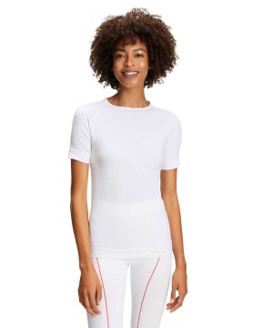 Cămașă Cu Mânecă Scurtă Dama Falke T-Shirt Warm Albi | 3189ADGUJ