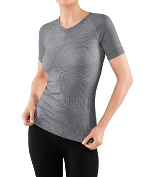 Cămașă Cu Mânecă Scurtă Dama Falke T-Shirt Wool-Tech Light Gri | 7310EIHAK