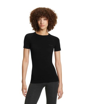 Cămașă Cu Mânecă Scurtă Dama Falke T-Shirt Wool-Tech Light Negrii | 9465URCIB