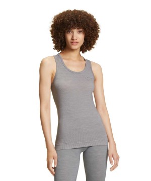 Cămașă Cu Mânecă Scurtă Dama Falke Tanktop Wool-Tech Light Gri | 8972SXALP