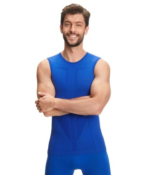 Functional Underwear Barbati Falke Singlet Warm Albastri | 9056BIHFX