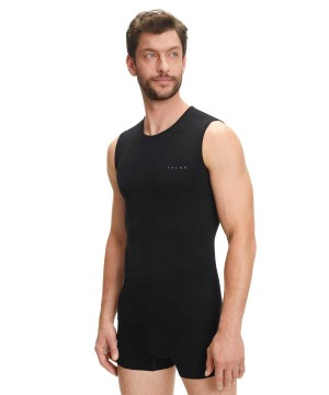 Functional Underwear Barbati Falke Singlet Warm Negrii | 9760SICVG