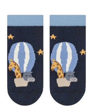 House Socks & Slippers Bebelusi Falke Baby Balloon Animals Slippers Albastri | 5012NUHGR