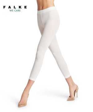 Leggings & Capri Dama Falke Pure Matt 50 DEN Capri Albi | 3956YREPW