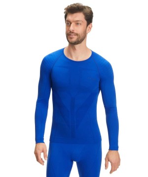 Long Sleeve T-Shirts Barbati Falke Long sleeve shirt Warm Albastri | 7452AYHBE