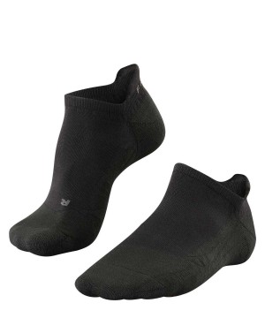 No Show Socks Barbati Falke GO2 Invisible Golf Invisibles Negrii | 1365LJZTS