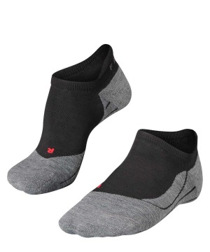 No Show Socks Barbati Falke RU4 Endurance Invisible Running Invisibles Negrii | 1309WBCSU