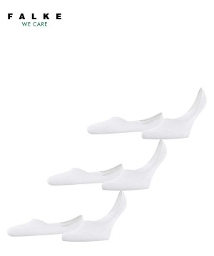 No Show Socks Barbati Falke Step Medium Cut 3-Pack Invisibles Albi | 2593OHMJS