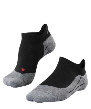 No Show Socks Barbati Falke TK5 Wander Invisible Trekking Invisibles Negrii | 0213FOXQV