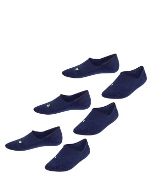 No Show Socks Copii Falke Cool Kick 3-Pack Invisibles Albastri | 2789JRASZ