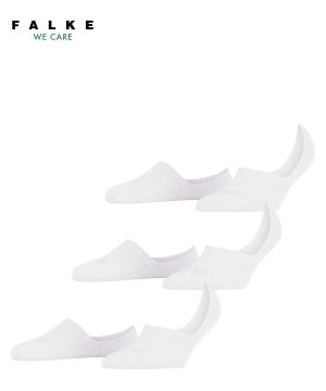 No Show Socks Dama Falke Step 3-Pack Invisibles Albi | 0156FGOJI