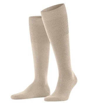 Sosete Barbati Falke Airport Knee-high Socks Bej | 7495UATYS