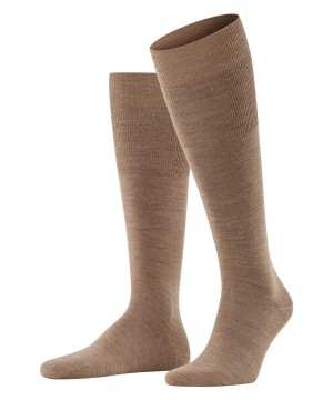 Sosete Barbati Falke Airport Knee-high Socks Maro | 7814JMRHB