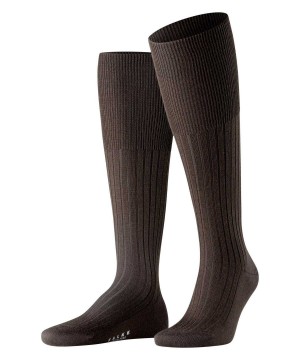 Sosete Barbati Falke Bristol Pure Knee-high Socks Maro | 6245FUSGB