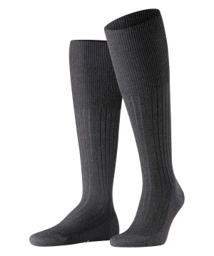 Sosete Barbati Falke Bristol Pure Knee-high Socks Gri | 1075URZBD
