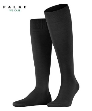 Sosete Barbati Falke ClimaWool Knee-high Socks Negrii | 1043SEWNB