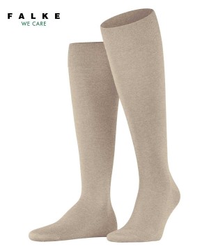 Sosete Barbati Falke ClimaWool Knee-high Socks Bej | 3790YFWZA