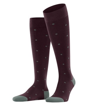 Sosete Barbati Falke Dot Knee-high Socks Rosii | 7340EDHJV