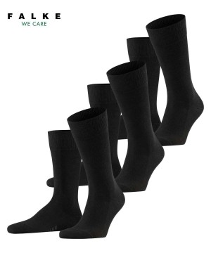 Sosete Barbati Falke Family 3-Pack Socks Negrii | 0462EBFLY
