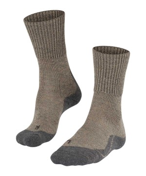 Sosete Barbati Falke TK1 Adventure Wool Trekking Socks Bej | 6981PEBVM