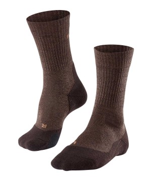 Sosete Barbati Falke TK2 Explore Wool Trekking Socks Maro | 7169LOEKF