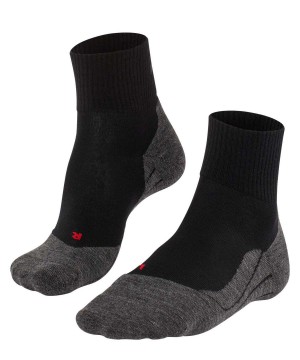 Sosete Barbati Falke TK5 Wander Wool Short Trekking Short sock Negrii | 3704JREVL