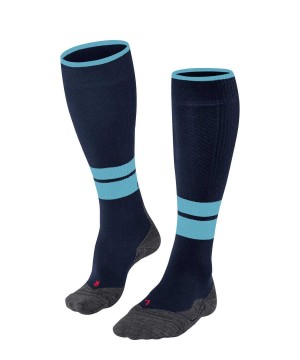 Sosete Barbati Falke TK Compression Energy Trekking Knee-high Socks Albastri | 3529KEBJR
