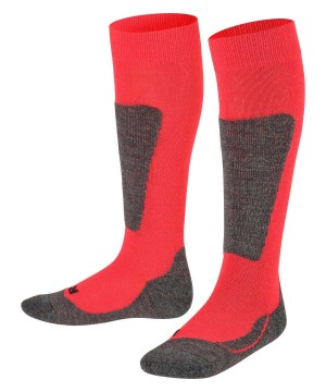 Sosete Copii Falke Active Ski Knee-high Socks Rosii | 0278COMVE