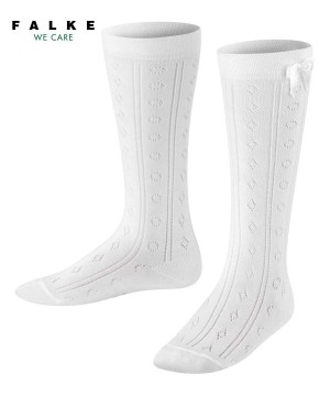 Sosete Copii Falke Ajour Knee-high Socks Albi | 5982PAFBR