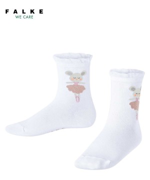 Sosete Copii Falke Ballerina Mouse Socks Albi | 3806IKMFH