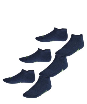Sosete Copii Falke Cool Kick 3-Pack Sneaker Socks Albastri | 4089AJCMS
