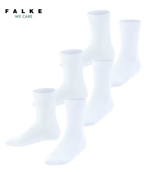 Sosete Copii Falke Family 3-Pack Socks Albi | 5470MBQZV