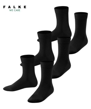 Sosete Copii Falke Family 3-Pack Socks Negrii | 1673SGFLB