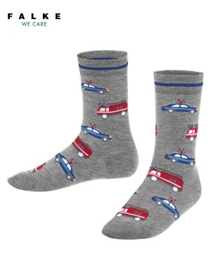 Sosete Copii Falke Police and Fire Cars Socks Gri | 6972UBPCV
