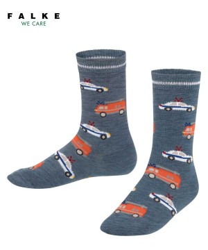 Sosete Copii Falke Police and Fire Cars Socks Albastri | 2801IXUVC